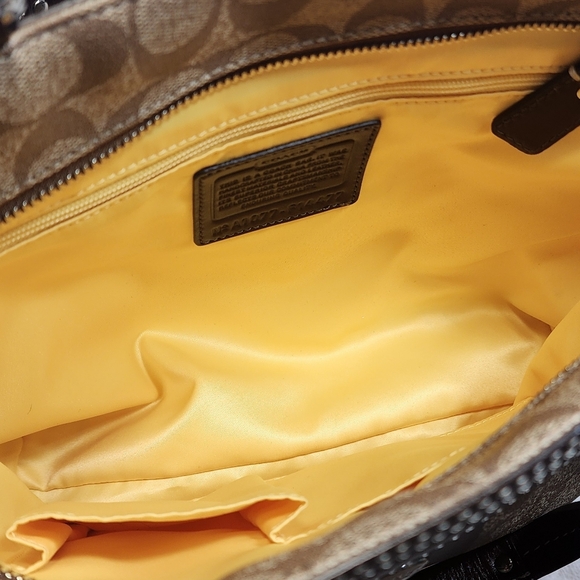 Coach Chelsea Heritage Stripe F14477 Signature Shoulder Handbag EUC - Picture 9 of 17